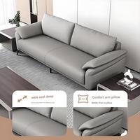Canapés de bureau modernes en cuir de vachette OEM ODM pour designers d'intérieur, vente directe d'usine, ensemble de canapés de luxe pour hôtels, appartements et espaces commerciaux