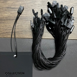 Cordon personnalisé économique pour étiquettes volantes, en polyester, pour étiquettes en tissu de luxe, avec logo en relief et scellé plastique - Product Image 3