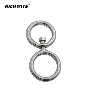 Anneau pivotant en acier inoxydable (304/316) universel pour la pêche, la laisse pour animaux de compagnie, connecteur pivotant en forme de huit, produit durable et polyvalent - Product Image 4
