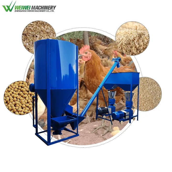Weiwei Machine Poultry Practical Animal Feed Pellet Mill Production Line