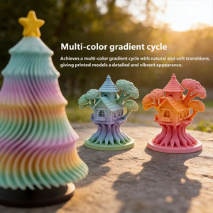 เส้นพลาสติก PLA สีรุ้งไล่เฉด ขนาด 1.75 มม. หลากสีสันสวยงาม สำหรับเครื่องพิมพ์ FDM ยี่ห้อ Bambu Creality - Product Image 6