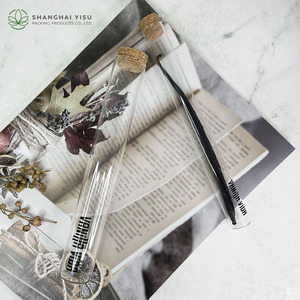 Haute qualité 116 Mm étanche hermétique huile de bonbon bouteille d'emballage Borosilicate <span class=keywords><strong>vanille</strong></span> verre Test plat cône Tube avec couvercle en liège - Product Image 4