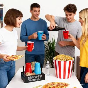 Boîte de rangement pour gobelets jetables avec porte-marqueurs et organisateur de couverts pour les fêtes - Product Image 2