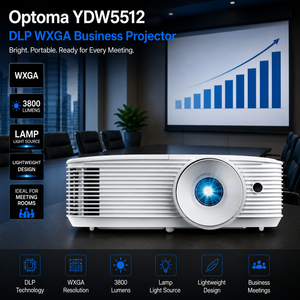 Projecteur professionnel Optoma YDW5512 DLP WXGA compatible Blu-ray 3D, <span class=keywords><strong>3800</strong></span> lumens, pour réunions de bureau, avec contraste 22000:1 - Product Image 1