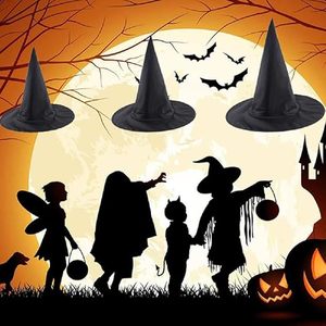 <span class=keywords><strong>Cappello</strong></span> da Strega in Tessuto Oxford all'Ingrosso, Classico <span class=keywords><strong>Cappello</strong></span> da Mago Nero per Costume <span class=keywords><strong>di</strong></span> Halloween, Accessori per Cosplay, Regalo Promozionale in Stock - Product Image 3
