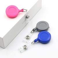 Entrega Rápida, Clip Retráctil Ecológico de Plástico con Forma Redonda, Fácil de Desprender, Hebilla Antipérdida, Llavero Yoyo, Porta Credenciales Retráctil, en Stock
