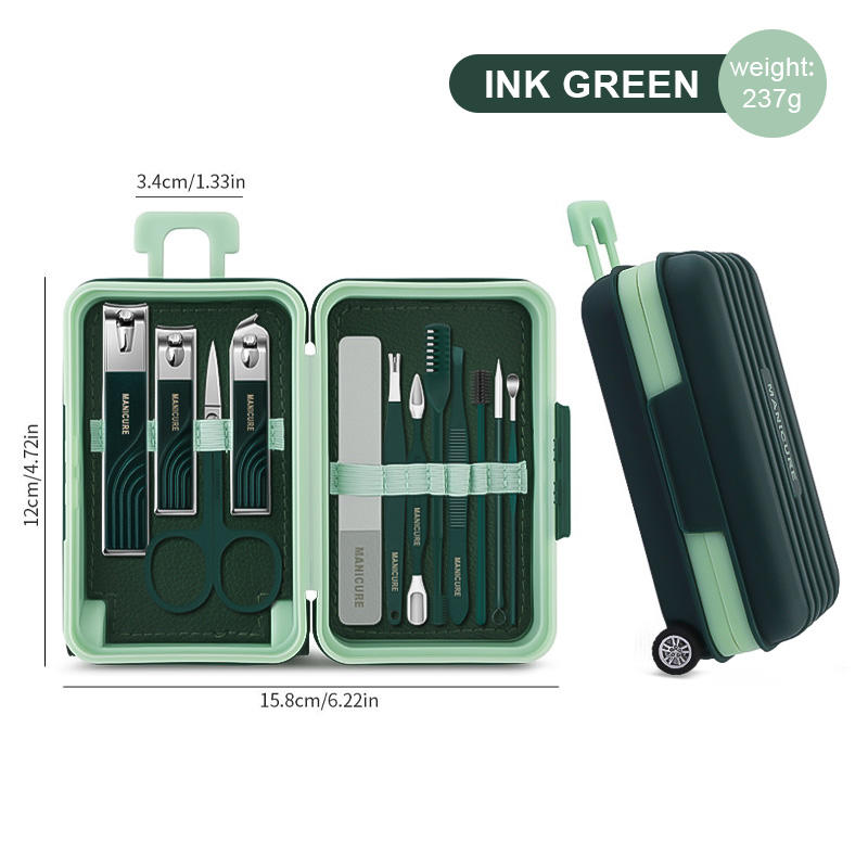 #02-12pcs set-deep green