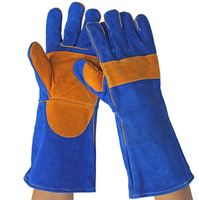 Gants de soudage pour soudeur Stick/Mig, 16 pouces, gants de feu pour cheminée, gants de jardin en cuir anti-épine/morsure, XL