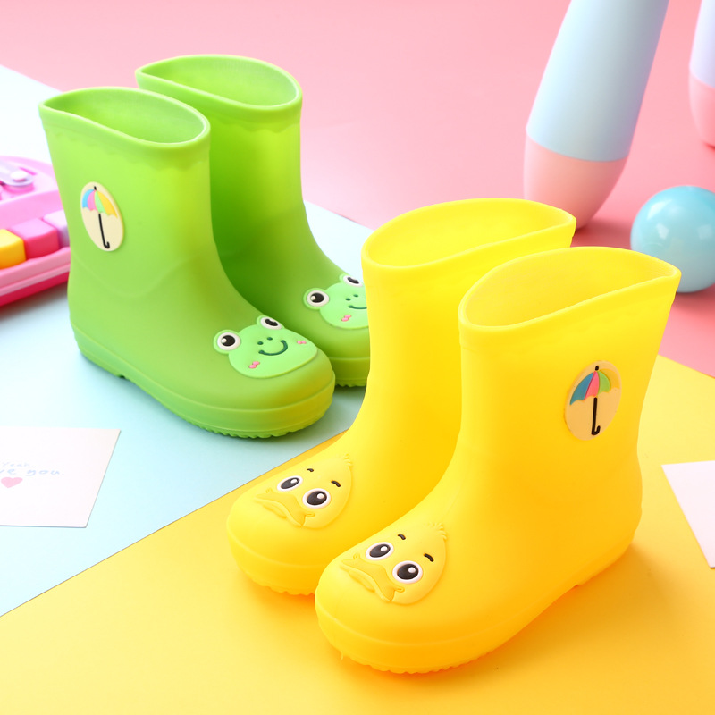 2021 Rain Boots Kids Boy Girls Rain Boots PVC Water Shoes Children Cartoon Shoes Waterproof Rainboots