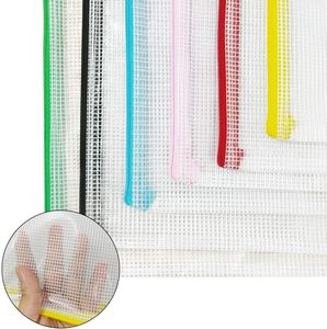 A4 Zip Wallets and <strong>Ziplock</strong> <strong>Bags</strong> Plastic Mesh <strong>Document</strong> <strong>File</strong> Folders for Supermarket Use with Screen Printing Surface Handling - Product Image 4