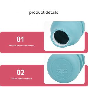 Gobelet pliable en silicone durable et écologique pour les voyages en plein air, les sports, la bouteille d'eau, le cyclisme - Product Image 5