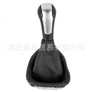 Car Gear <b>Knob</b> Leather <b>Shift</b> Lever Cover For Chevrolet Chevy Spark Matiz Ergonomic Design Matte Silver Black Carbon Fiber - Product Image 4