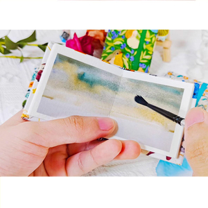 LABON Mini Taccuino per Acquerelli con Copertina in Lino, Piccolo Blocco da Disegno da Viaggio, Carta di Cotone Professionale, Diario Artistico Portatile per Pittura Plein Air - Product Image 6