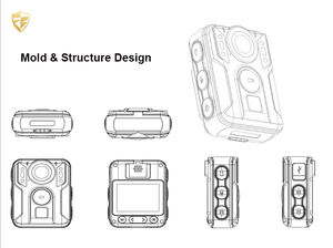 กล้องบันทึก IP66รักษาความปลอดภัยของตัวเครื่อง CMOS SDK มีปุ่มใหญ่ระบบติดตาม GPS Wi-Fi H.265ตรวจจับการเคลื่อนไหวด้วยแสงอินฟาเรด - Product Image 2