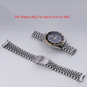 Correa de <span class=keywords><strong>Reloj</strong></span> Lujosa y Transpirable de 22 mm <span class=keywords><strong>para</strong></span> <span class=keywords><strong>Casio</strong></span> MDV-106, Brazalete Sólido de Acero Inoxidable 316L Plateado con Extremo Curvo Jubilee - Product Image 2