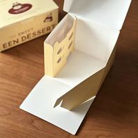 Boîtes d'emballage personnalisables et écologiques pour pâtisseries et desserts, avec logo, gaufrage, séparateurs pour sacs à glace, impression pour boîtes à crêpes, gâteaux et mousses