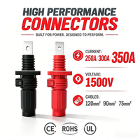 Connecteur haute tension IP67, système de connecteurs d'alimentation, borne de batterie rapide, connecteurs de stockage d'énergie en tailles de fiche 250A, 300A, 350A