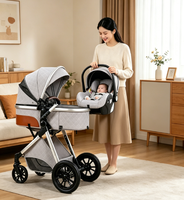 Poussette de voyage compacte JXB en alliage d'aluminium avec grand panier de rangement, vente directe