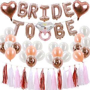 Kit Decorazioni Ingrosso per Addio al Nubilato e Doccia Nuziale per la Futura Sposa con Palloncini in Foil e per - Product Image 1