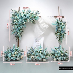 Ensemble d'arche florale de style européen Tyrian Purple, fleurs artificielles, décoration d'arche de mariage, décoration d'événements, fleurs décoratives pour mariage - Product Image 2