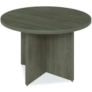 Table de conférence ronde moderne Alera Seville en noyer de 48 pouces de diamètre pour bureau ou hôtel, mobilier de bureau en bois - Product Image 6