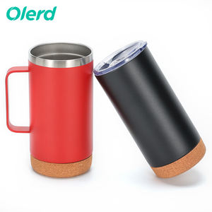 Taza de vacío portátil con vaso de acero inoxidable 510 de doble pared de 304 ml con fondo de <span class=keywords><strong>corcho</strong></span> para comida, agua, Camping, diseño de logotipo personalizado - Product Image 2