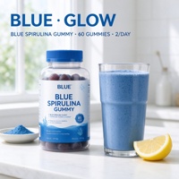 Gommes de Spiruline Bleue OEM ODM Marque Privée Vente en Gros Haute Qualité Chlorella CoQ10 Vitamine C 60 Gommes pour Antioxydant
