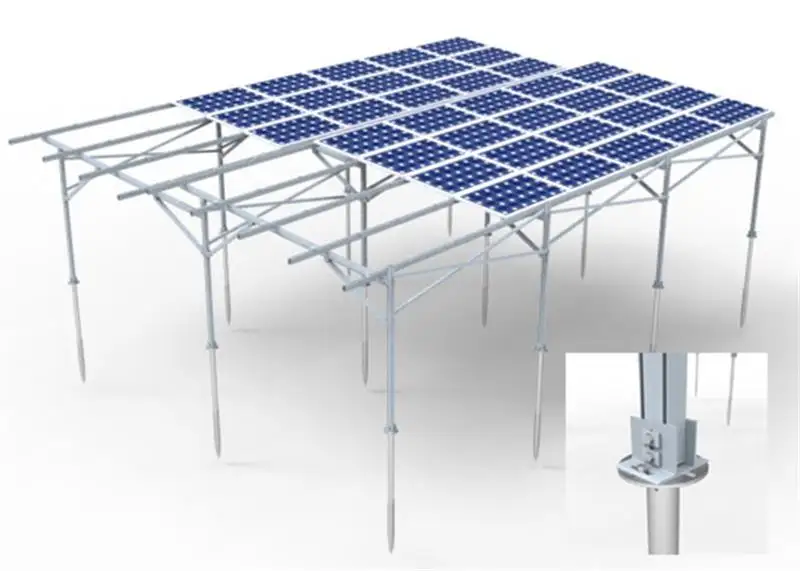 شفرات متعددة من الفولاذ الكربوني Q235 بسعر جيد بدعم طاقة شمسية فوتو فولكية مضادة للتآكل مع الأرض