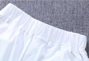 Pantalones Largos Escolares para Niñas, de la Mejor Tela para Niños y Mujeres, Color Blanco Sólido con Bolsillos - Product Image 3
