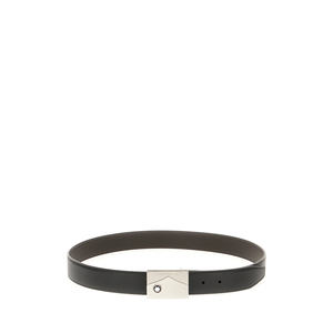 <b>Reversible</b> <b>Belt</b> Realized in Pebble Calf <b>Leather</b> Enriched by Iconic Enameled logo at the Front. -Adjustable Buckle Closure MONTBL - Product Image 1