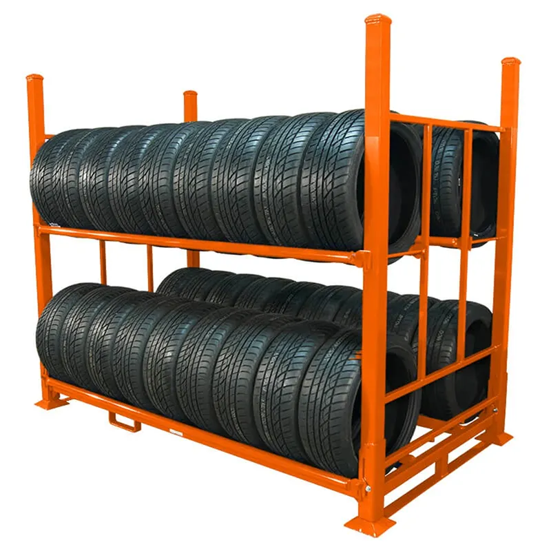 Équipement industriel d'entrepôt empilant des supports de cadre de pile de support pour le pneu de voiture
