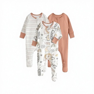 Pijama de Bebé Recién Nacido con Cierre de Dos Vías, 100% Algodón, Diseño Sólido, Tejido de Punto de Alta Calidad, con Logotipo Personalizado - Product Image 3