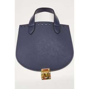 Housse de sac en similicuir bleu marine 20x22cm pour bagages - Product Image 1