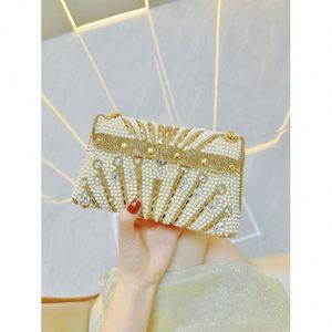 Borsa con Strass Scintillante, Borsetta Argento con Diamanti per Donne, Elegante Borsa da Sera con Strass, Borsa a Tracolla - Product Image 2
