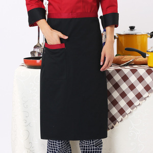 Nuevo diseño de alta calidad Chef uniforme cocina delantales negro personalizado blanco algodón Unisex OEM moda Logo artículo estilo <span class=keywords><strong>restaurantes</strong></span> - Product Image 3