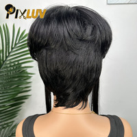 Promo Panas HD Chioma untuk Wig Rambut Asli Brasil Virgin dengan Poni Warna 1B Tanpa Lem untuk Wanita Kulit Hitam
