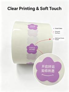 Etichette Adesive Trasparenti BOPP Antimanomissione Personalizzate con Stampa Floreale e Messaggio di Ringraziamento <span class=keywords><strong>per</strong></span> Sigillatura Confezioni di Assorbenti Igienici - Product Image 2