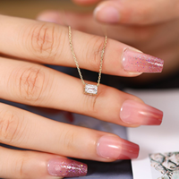 Collier en platine avec diamant de laboratoire solitaire de 0,5 ct, certifié IGI GIA, couleur D, clarté VVS VS, 50 points