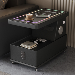 Multifunctional Smart Side <b>Table</b> Movable Leather Side <b>Table</b> With Charger Living Room & <b>Bed</b> Room Side <b>Table</b> With Speaker A58 Smar - Product Image 2