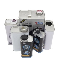 Bidon en fer blanc vide OEM 4L pour huile de lubrification, modèle F, carré, pour huile moteur, produits chimiques et peinture automobile