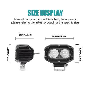 Barra de Luz LED de Trabajo de 4 Pulgadas, 20W, Luz Deportiva LED, Faros Delanteros <span class=keywords><strong>para</strong></span> Motocicleta, 6000K 3000K, Lámpara Antiniebla <span class=keywords><strong>para</strong></span> Auto, IP68, 12V, Luz Deportiva LED - Product Image 3