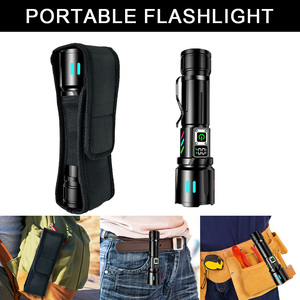 Siêu sáng tầm xa không thấm nước dẫn ngọn đuốc Ánh sáng chùm rộng Hợp kim nhôm có thể sạc lại đèn pin liên tục đèn flash ánh Sáng Ngọn đuốc - Product Image 6
