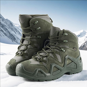 Bottes tactiques vertes SF21 706 pour hommes, imperméables, à lacets, hautes, toutes saisons, style daim - Product Image 6