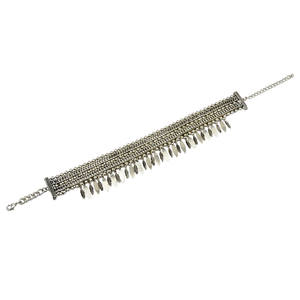 Vente chaude Vintage Tribal <span class=keywords><strong>Tibet</strong></span> Argent Déclaration Collier Ras Du Cou Bib Collier Chaîne Courte Large Pièce Collier - Product Image 4