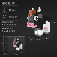 Bloques de Construcción de Animales de Granja Personalizados, Modelo 3D DIY, Juguete de Construcción STEM, OEM ODM, Marca Privada, Regalo para Niños, Colección