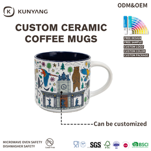 Mug en céramique promotionnel, motif personnalisé, logo, tasse en céramique, cadeau personnalisé écologique, mug à café pour le petit-déjeuner, mug à lait, dessin animé - Product Image 5