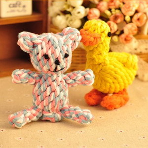 Jouets pour animaux de compagnie en corde de coton tressée, jouets à mâcher pour chats et chiens, vente en gros de jouets à mordre pour chiots - Product Image 2