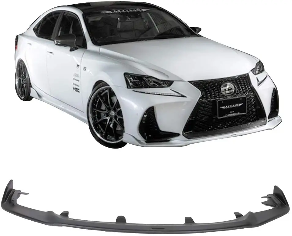 Honghang Factory ABS Material auto Front Bumper Splitter Lip For Lexus IS IS200 IS250 body kit accessories 2015-2021