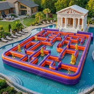Laberinto Inflable Gigante con Temática Espacial, Piscina de Agua, <span class=keywords><strong>Isla</strong></span> Flotante Grande, Pista de Obstáculos para Niños y Adultos, Diversión de Verano - Product Image 5