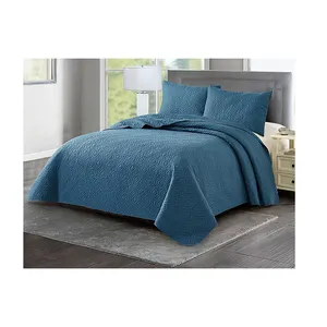 Cobertura de cama Set com Consolador Lençol Colcha Coverlet Set - Ultrasonic Quilting Technology - 3 Piece Quilt Set-